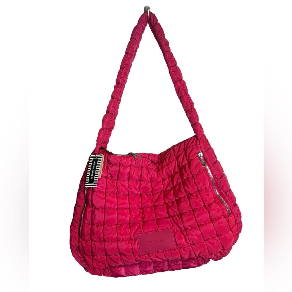 Alexis Bendel Puffer Tote Bag Magenta NWT